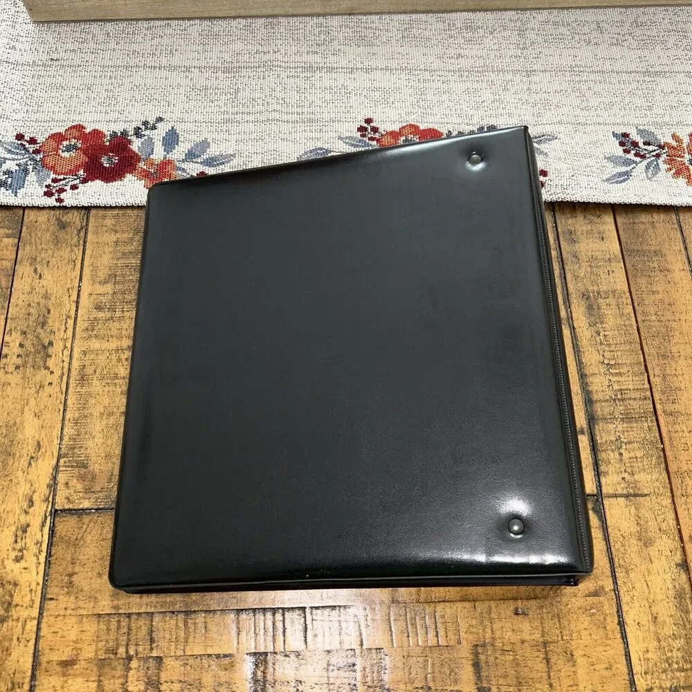 Charles Schwab Faux Leather 3 Inch Binder Pre-owned Black Rare